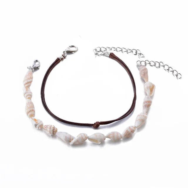 Bohemian Ocean Wave Whale Tail Anklet Bracelets Women